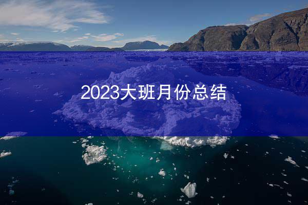 2023大班月份总结