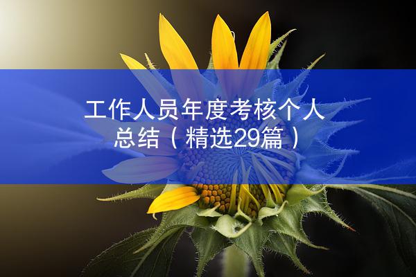 工作人员年度考核个人总结（精选29篇）