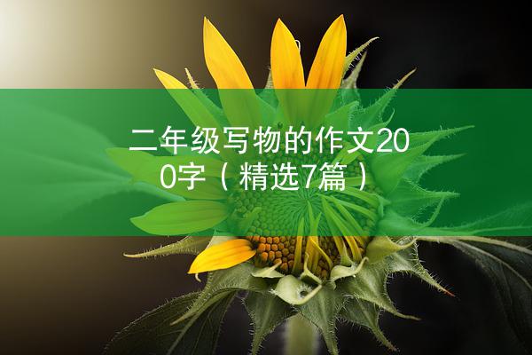 二年级写物的作文200字（精选7篇）