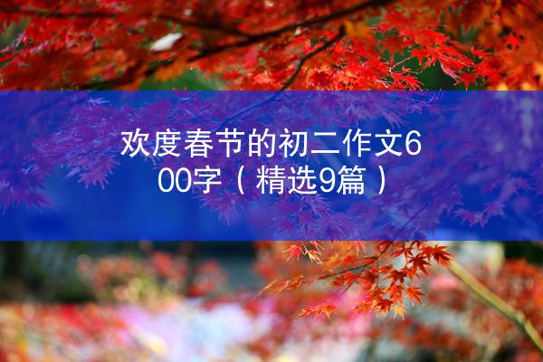 欢度春节的初二作文600字（精选9篇）