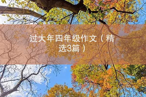 过大年四年级作文（精选3篇）