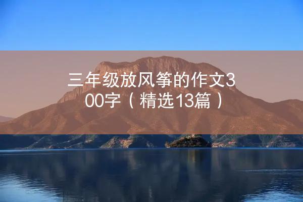 三年级放风筝的作文300字（精选13篇）