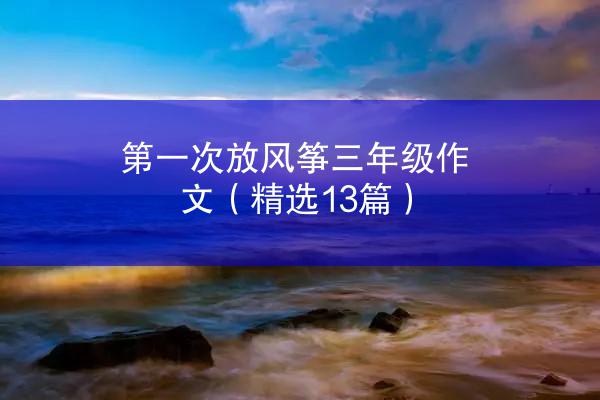 第一次放风筝三年级作文（精选13篇）