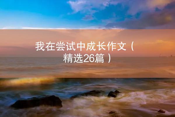 我在尝试中成长作文（精选26篇）