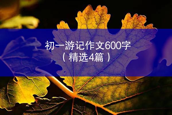 初一游记作文600字（精选4篇）