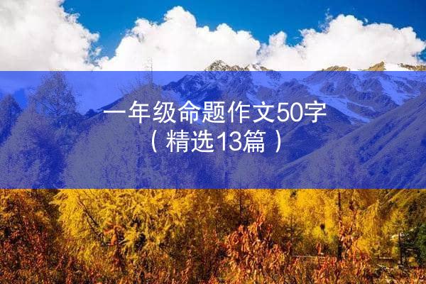 一年级命题作文50字（精选13篇）