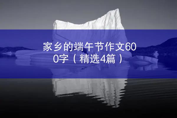 家乡的端午节作文600字（精选4篇）