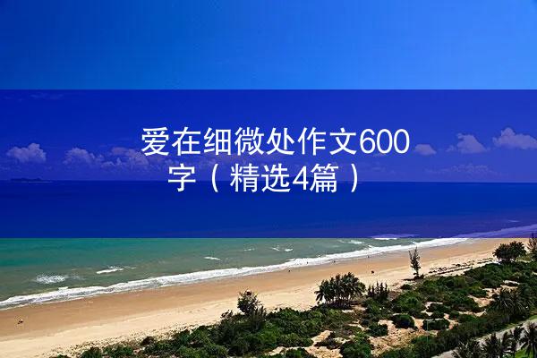 爱在细微处作文600字（精选4篇）