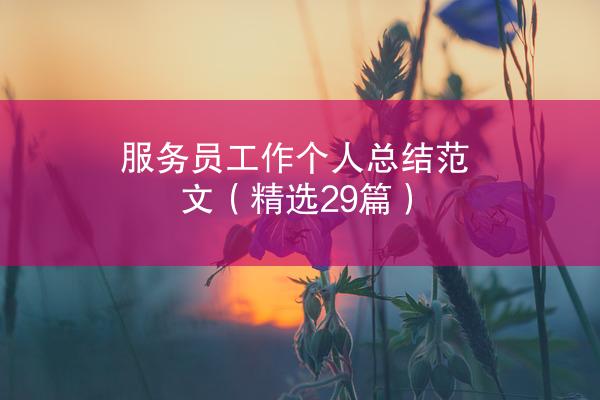 服务员工作个人总结范文（精选29篇）