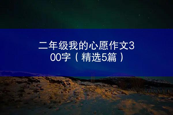 二年级我的心愿作文300字（精选5篇）