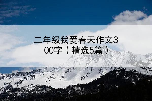 二年级我爱春天作文300字（精选5篇）