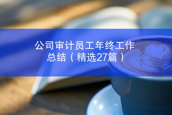 公司审计员工年终工作总结（精选27篇）