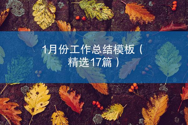 1月份工作总结模板（精选17篇）