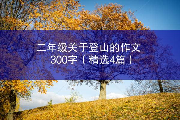 二年级关于登山的作文300字（精选4篇）