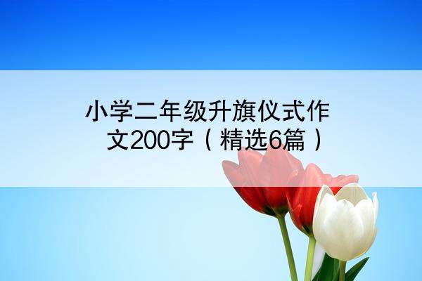 小学二年级升旗仪式作文200字（精选6篇）