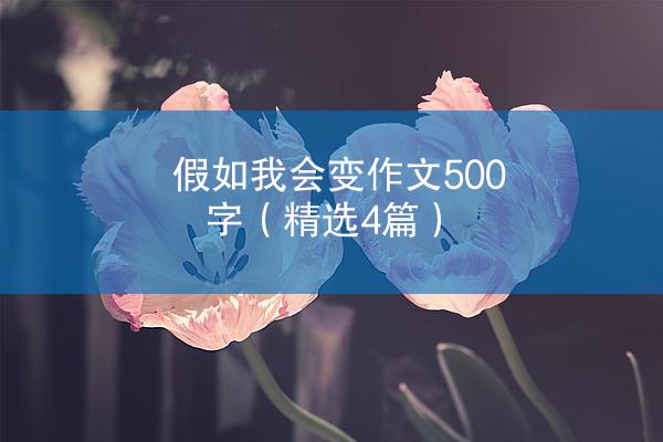 假如我会变作文500字（精选4篇）