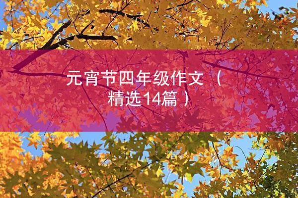 元宵节四年级作文 （精选14篇）