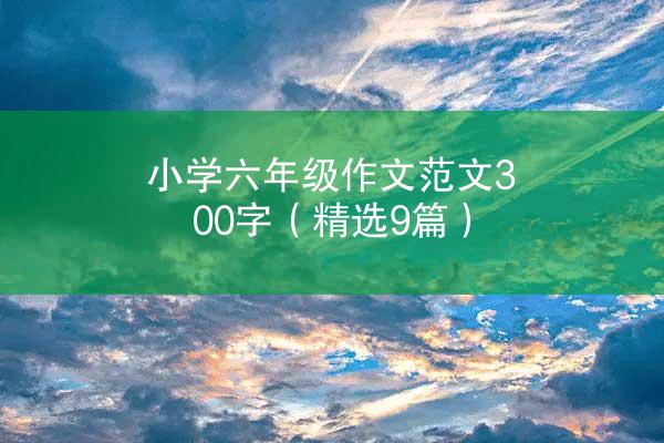 小学六年级作文范文300字（精选9篇）