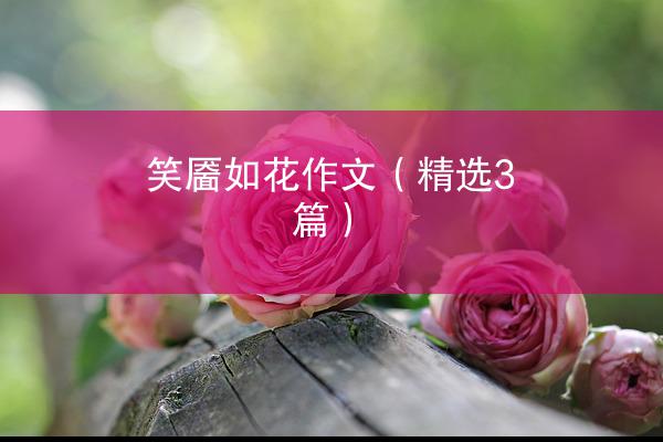 笑靥如花作文（精选3篇）