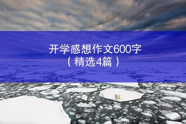 开学感想作文600字（精选4篇）