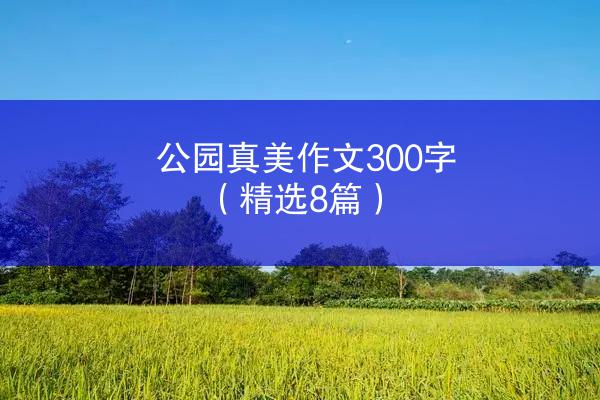 公园真美作文300字（精选8篇）