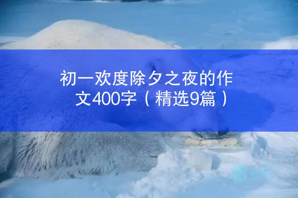 初一欢度除夕之夜的作文400字（精选9篇）