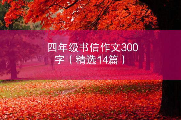 四年级书信作文300字（精选14篇）