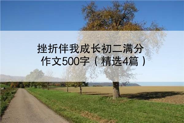 挫折伴我成长初二满分作文500字（精选4篇）