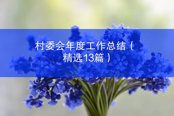 村委会年度工作总结（精选13篇）