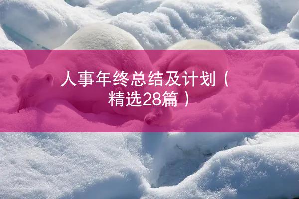 人事年终总结及计划（精选28篇）