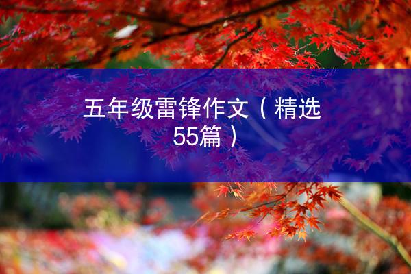 五年级雷锋作文（精选55篇）