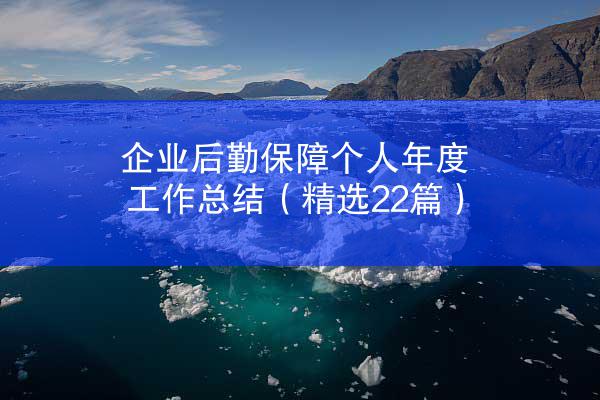 企业后勤保障个人年度工作总结（精选22篇）