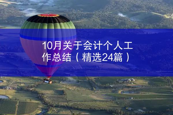 10月关于会计个人工作总结（精选24篇）