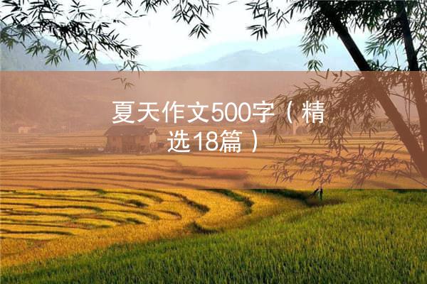 夏天作文500字（精选18篇）