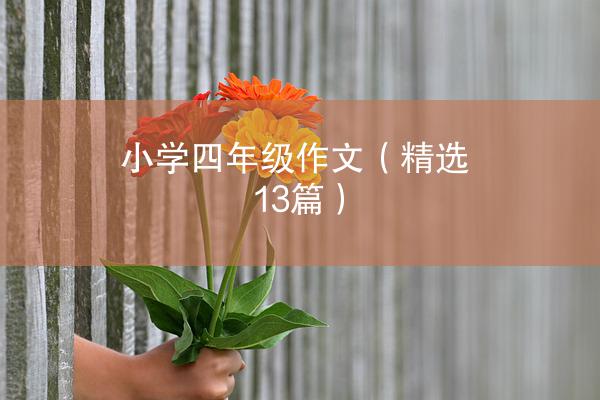 小学四年级作文（精选13篇）