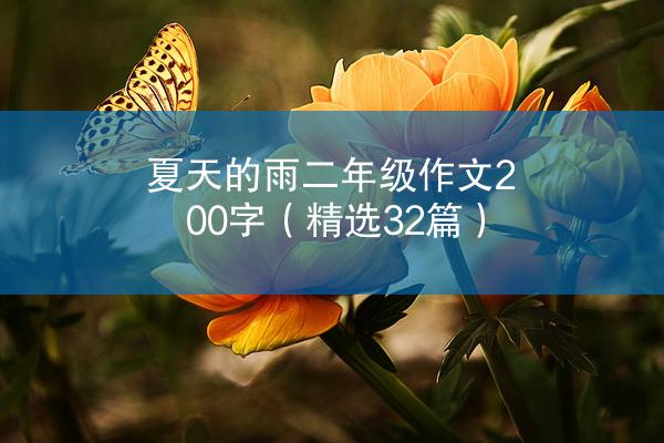 夏天的雨二年级作文200字（精选32篇）