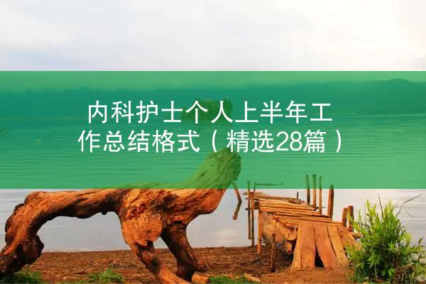 内科护士个人上半年工作总结格式（精选28篇）