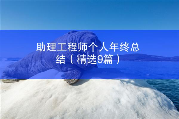 助理工程师个人年终总结（精选9篇）