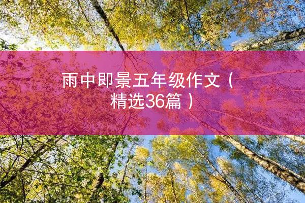 雨中即景五年级作文（精选36篇）