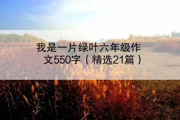 我是一片绿叶六年级作文550字（精选21篇）