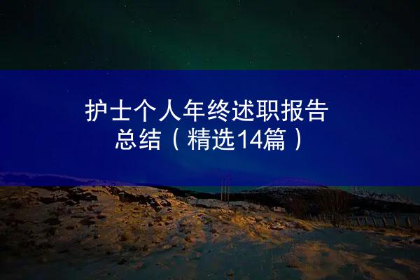 护士个人年终述职报告总结（精选14篇）