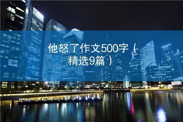 他怒了作文500字（精选9篇）