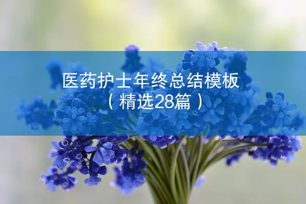 医药护士年终总结模板（精选28篇）