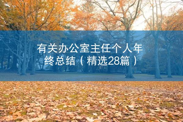 有关办公室主任个人年终总结（精选28篇）