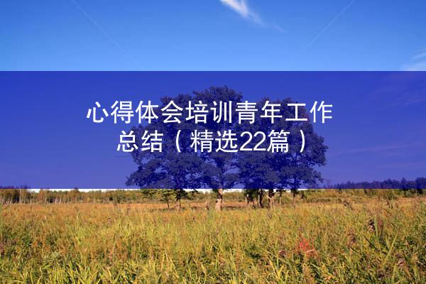 心得体会培训青年工作总结（精选22篇）