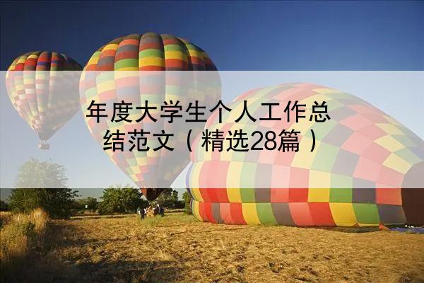 年度大学生个人工作总结范文（精选28篇）