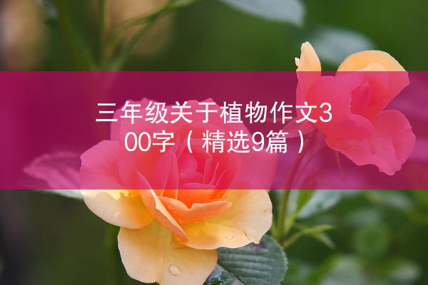 三年级关于植物作文300字（精选9篇）