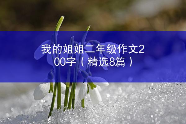 我的姐姐二年级作文200字（精选8篇）