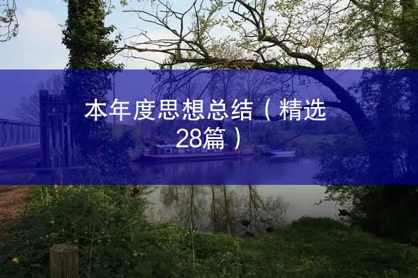 本年度思想总结（精选28篇）