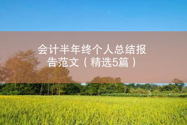 会计半年终个人总结报告范文（精选5篇）